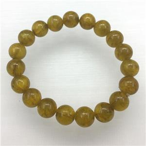Stretch Jade bracelet, dye, approx 10mm dia, 19pcs per st