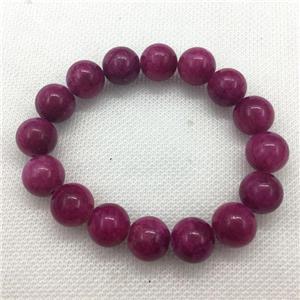 Stretch Jade bracelet, dye, approx 16mm dia, 13pcs per st