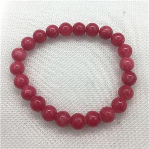 Stretch Jade bracelet, dye, approx 10mm dia, 19pcs per st