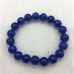 Stretch Jade bracelet, dye, approx 12mm dia, 16pcs per st