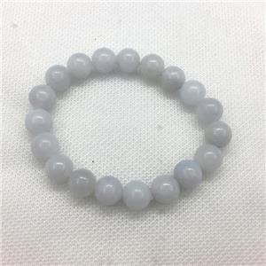 Stretch Jade bracelet, dye, approx 14mm dia, 15pcs per st