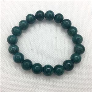 Stretch Jade bracelet, round, dye, approx 16mm dia, 13pcs per st