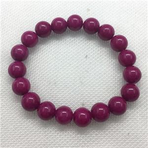 Stretch Jade bracelet, round, dye, approx 16mm dia, 13pcs per st