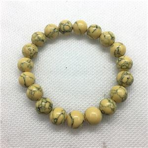 Stretch Jade bracelet, round, dye, approx 14mm dia, 15pcs per st
