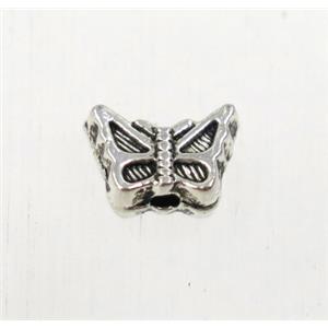 tibetan silver zinc butterfly beads, non-nickel, approx 5x7.5mm