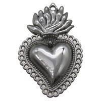unfading copper heart pendant, black plated, approx 18-30mm
