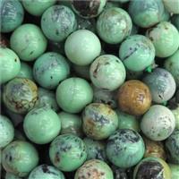 natural Green Mongolian Turquoise Beads Smooth Round, approx 8mm dia