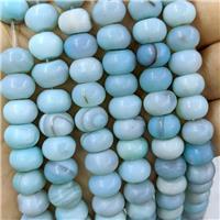 Blue Agate Rondelle Beads Dye, approx 8x12mm