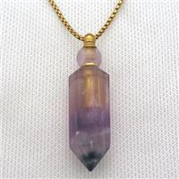 Fluorite perfume bottle Necklace, approx 16-60mm