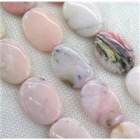 pink opal jasper beads, oval, approx 18x25mm