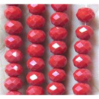 chinese crystal glass bead, faceted rondelle, approx 4mm dia, 135pcs per st