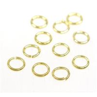 stainless steel Jump Ring, gold plated, approx 4mm dia