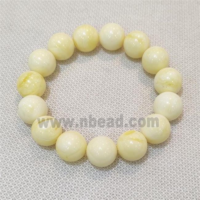 Resin Bracelet Stretchy Lt.yellow