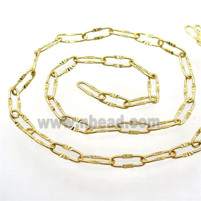 copper chain, gold plated