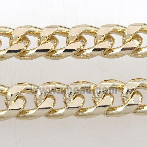 Alloy curb chain, gold plated