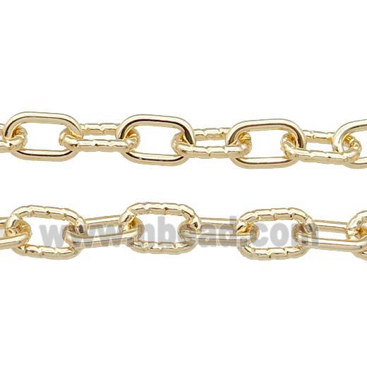 copper chain, gold plated