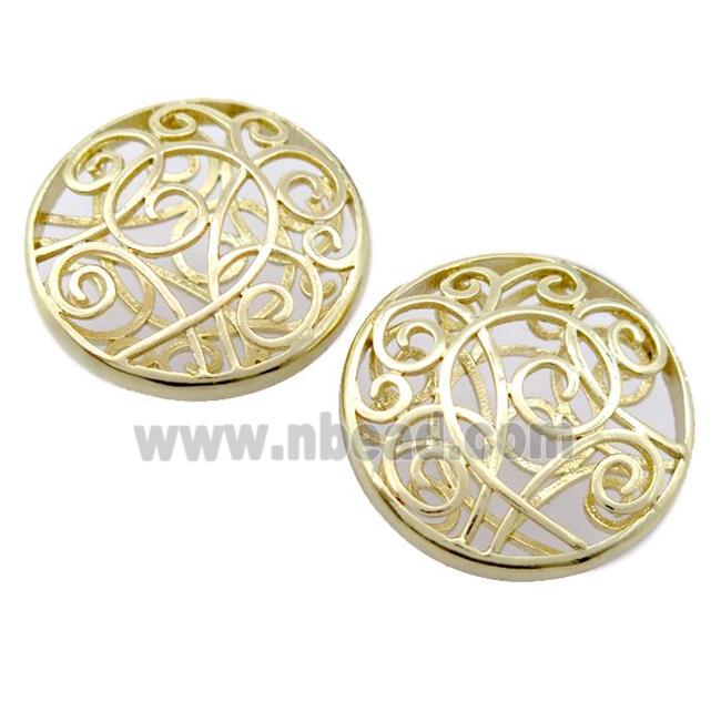 copper pendant, gold plated, unfade