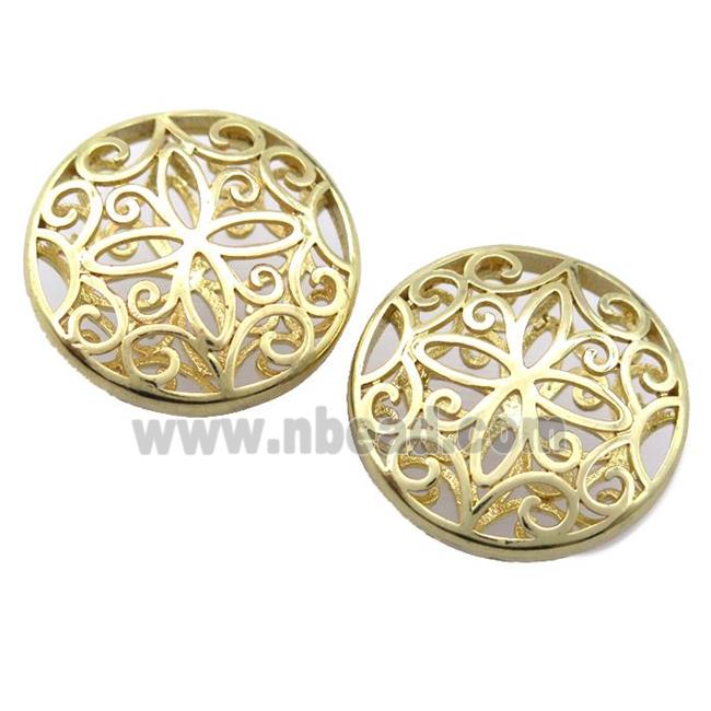 copper pendant, gold plated, unfade