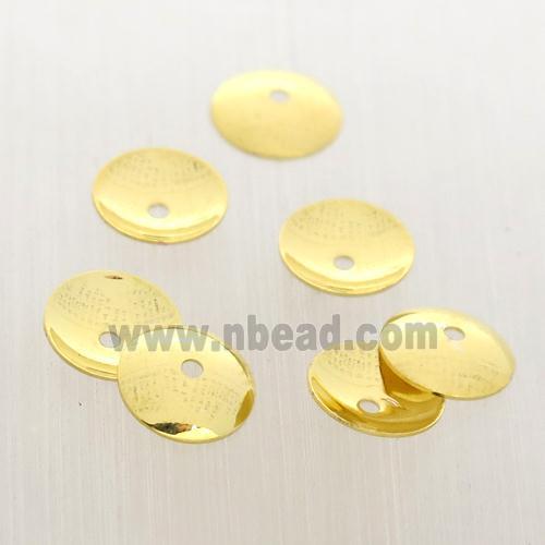 Bead Caps, copper, gold plated