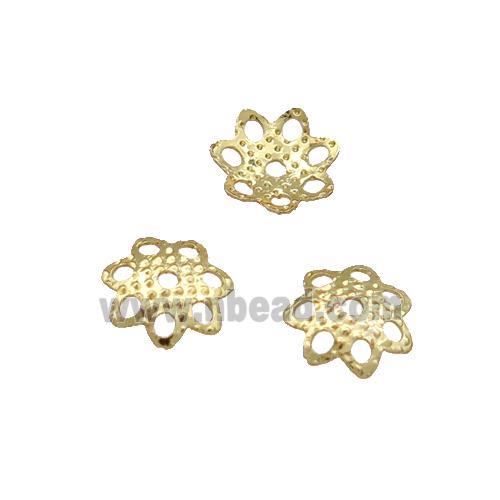 Copper Bead Caps Unfaded Gold Plated