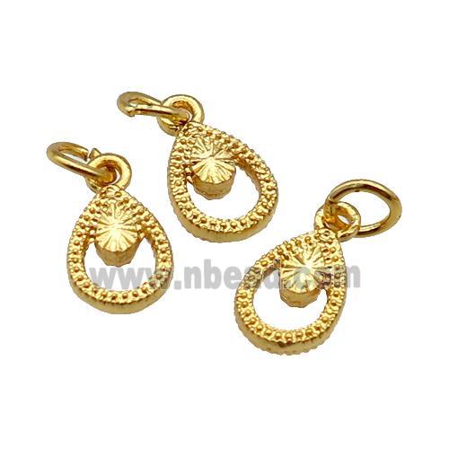 Alloy Teardrop Pendant Unfade 18K Gold Plated