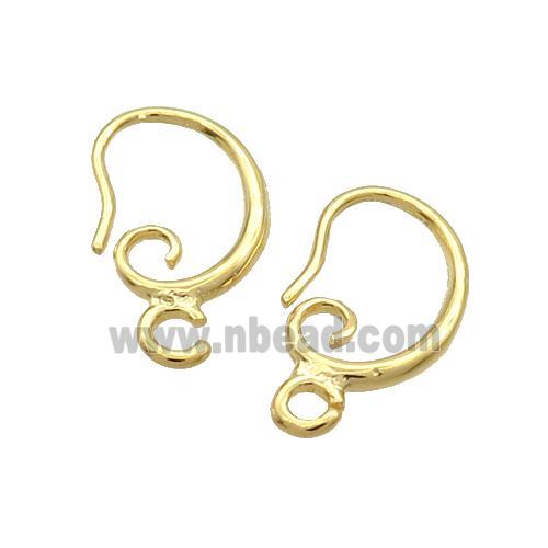 Copper Hook Earring Unfade Gold Plated