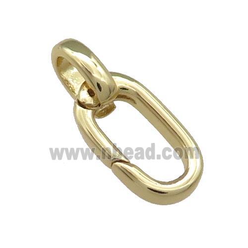 Copper Carabiner Clasp Gold Plated