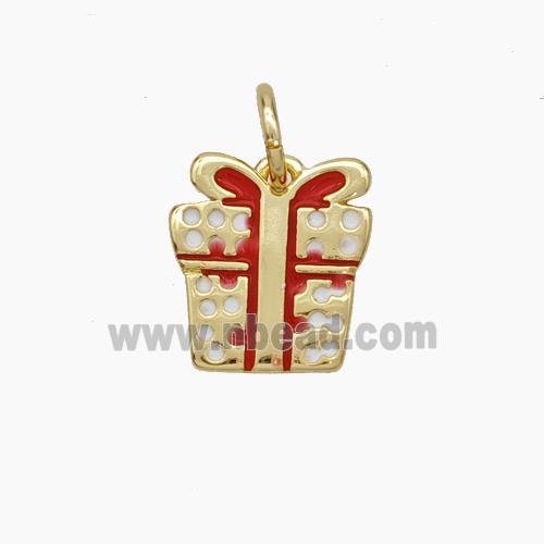 Christmas Gift Copper Pendant Enamel Gold Plated