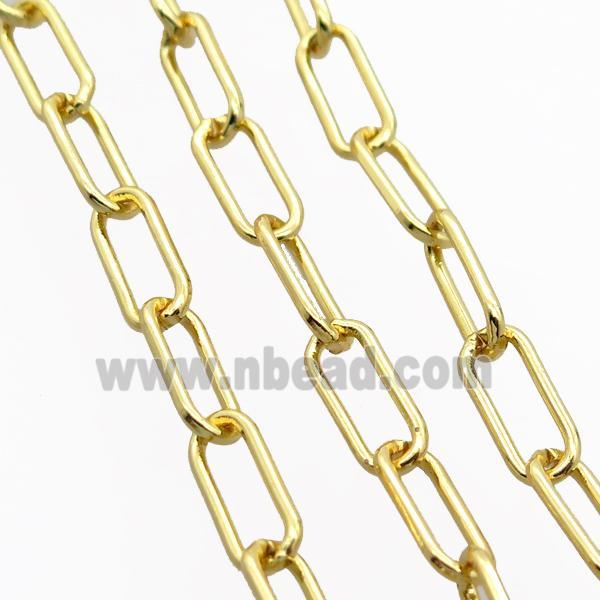 Copper Paperclip Chain Gold Plated