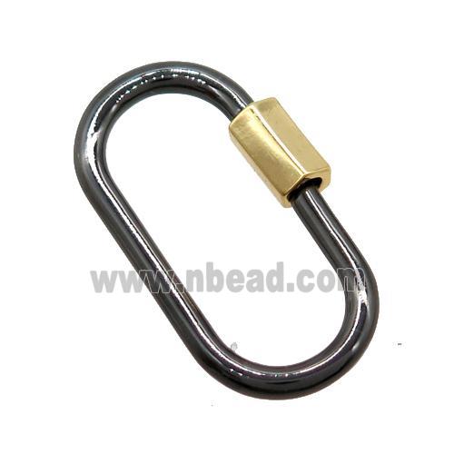 copper Carabiner locker, black plated