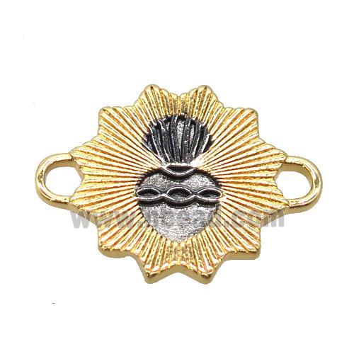 copper circle connector, gold plated