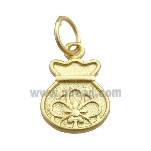 copper pendant, moneybag, duck gold