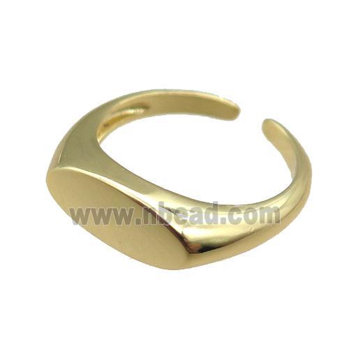 copper Rings, adjustable, gold plated