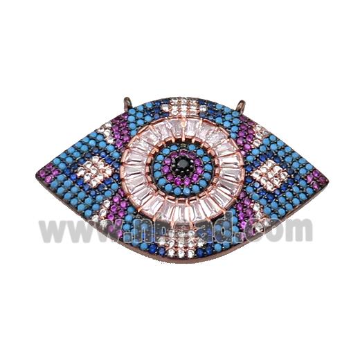 copper Eye pendant pave zircon, rose gold