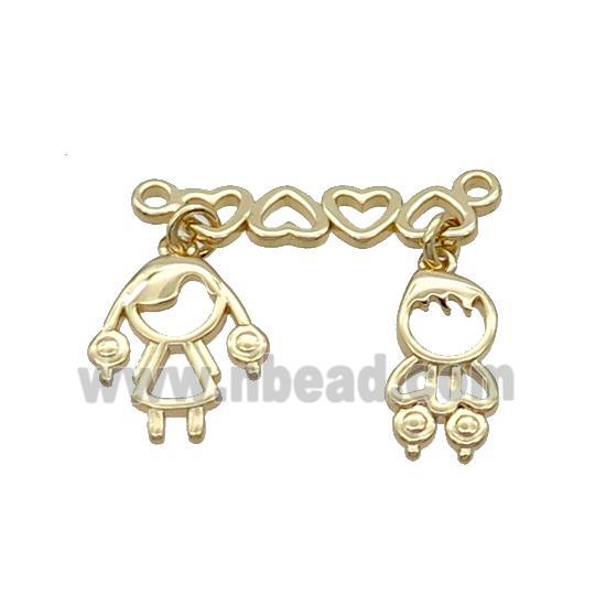 Copper Kids Pendant Heart Gold Plated