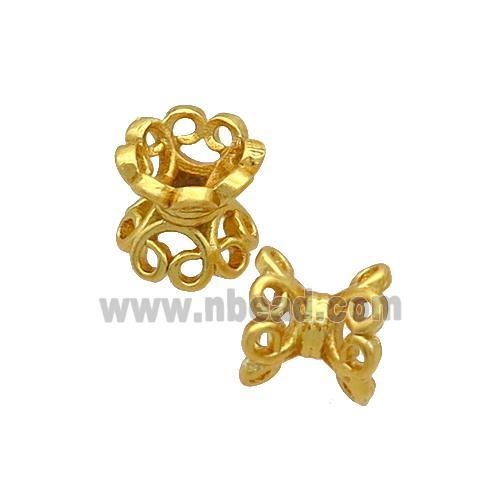 Copper Beadcaps Duck Gold