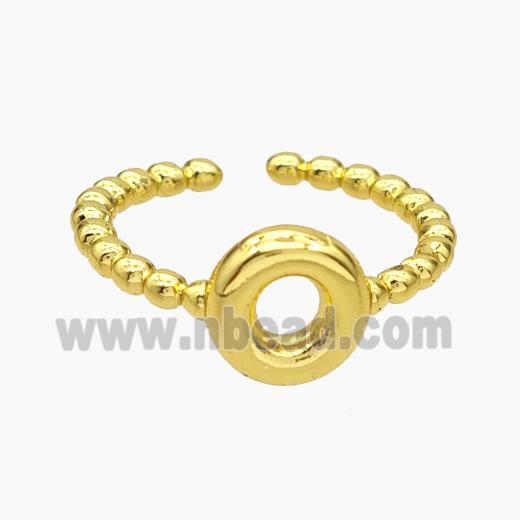 Copper Letter-O Rings Gold Plated