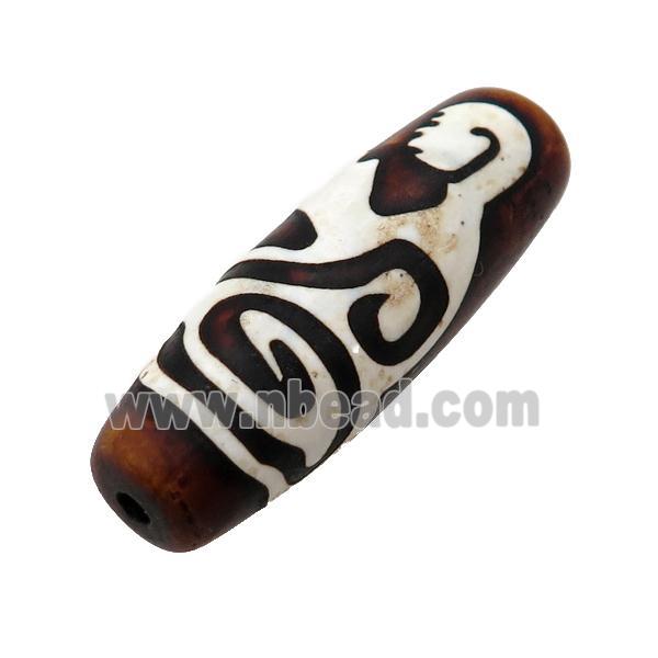 tibetan DZi Agate barrel beads