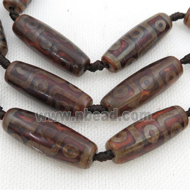 Tibetan Agate rice beads, eye
