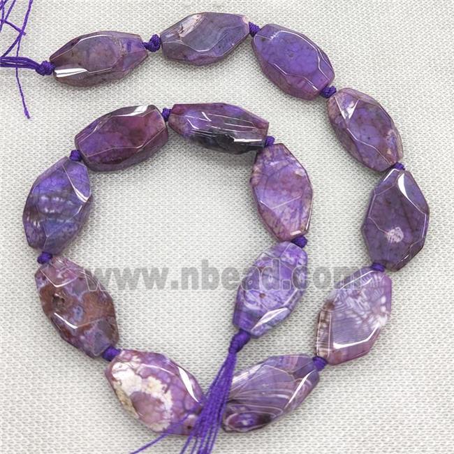 purple Veins Agate Beads, freeform