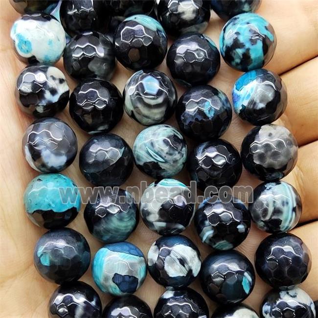 Fire Agate Beads Faceted Round Dye