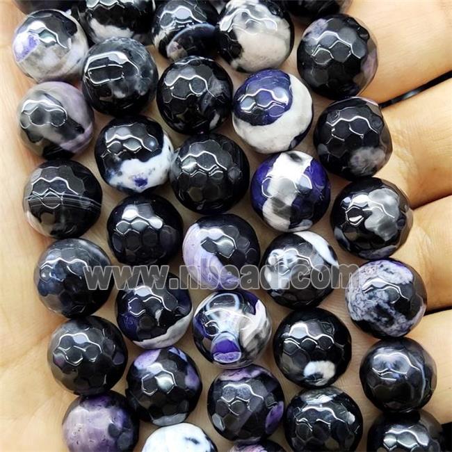 Fire Agate Beads Faceted Round Dye