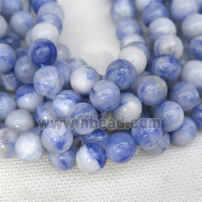 round blue Calcite beads