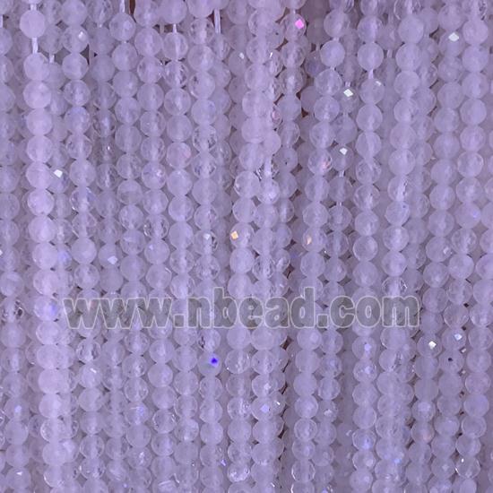 white MoonStone Beads, faceted round