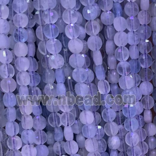 Aquamarine Beads, faceted coin