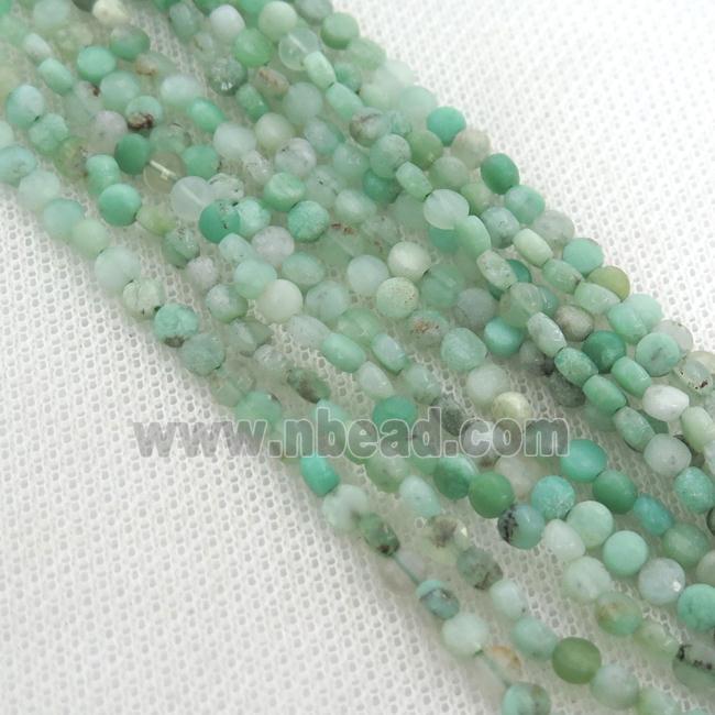 australian Chrysoprase Beads, green, faceted coin