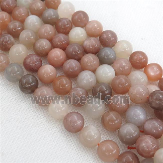 round MoonStone Beads, mix color