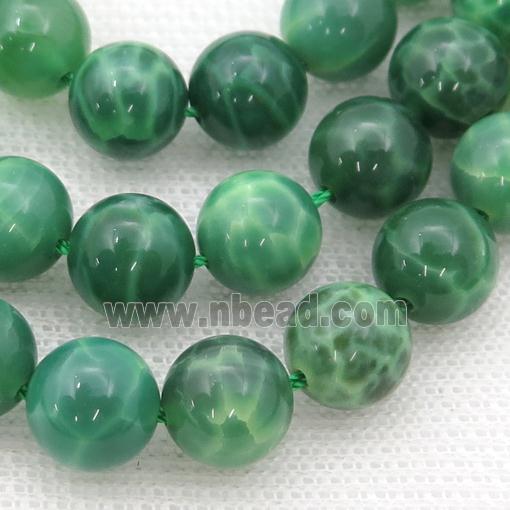 Green Chalcedony Beads, round