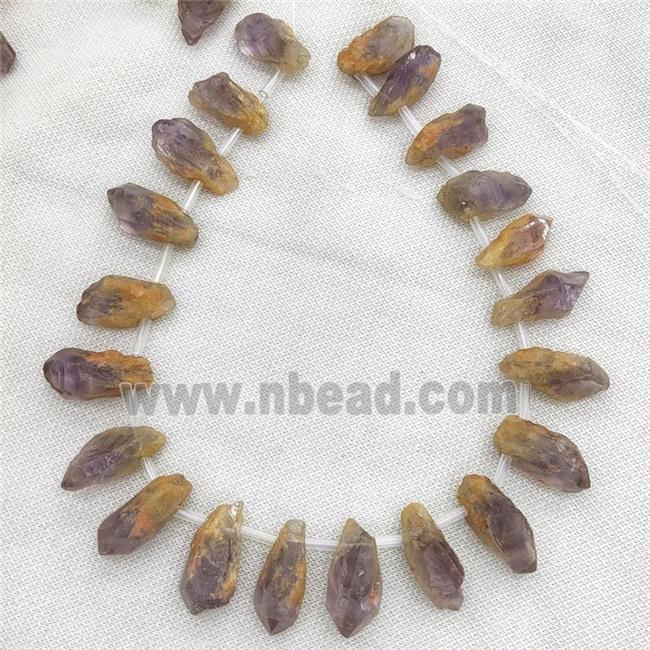 Amethyst freeform beads, topdrilled