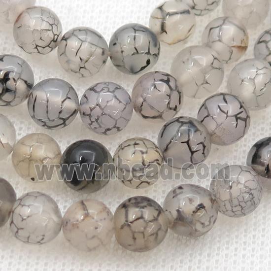 dragon veins Agate Beads, round
